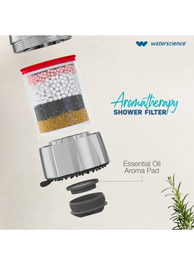 ووتر ساينس وسادات عطرية بزيوت عطرية طبيعية لرأس دش العلاج العطري المزود بفلتر - Image 3