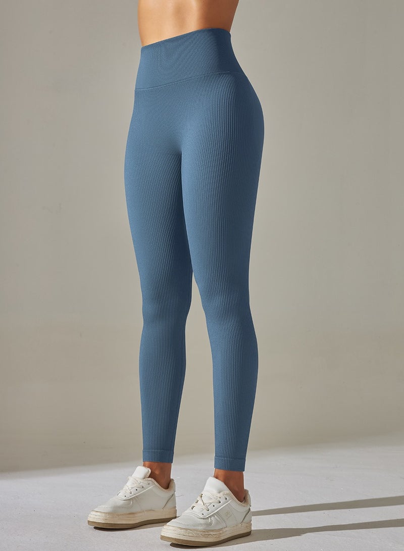Loquat Yoga Tight Fitting Stretch Soft Pants Blue  - Image 2
