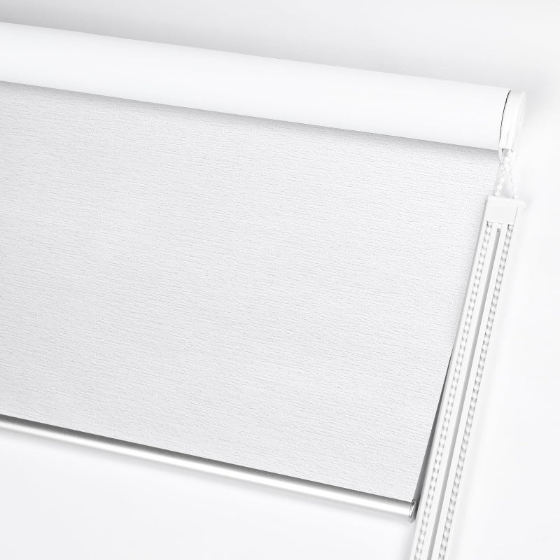 ALLBRIGHT ستائر رولر ALLBRIGHT للنوافذ 100% حجب للضوء ستائر رولر للنوافذ حماية من الأشعة فوق البنفسجية قماش ستائر مع تصميم جاكار مخطط للمكتب والمنزل سهل التركيب أبيض 34 عرض × 72 ارتفاع