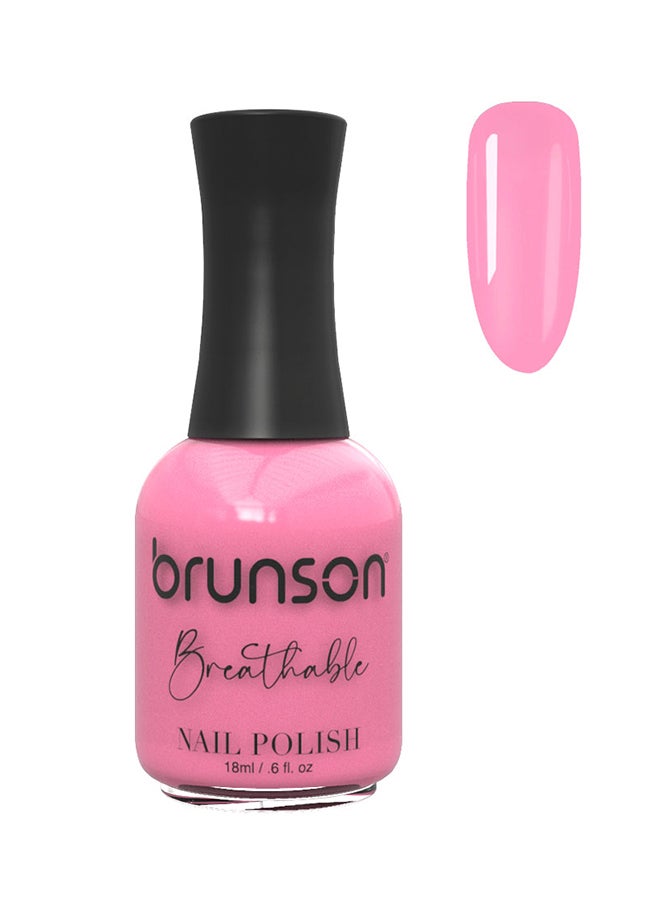 brunson طلاء أظافر قابل للتنفس طلاء أظافر حلال مناسب للوضوء سريع الجفاف نباتي طويل الأمد وسهل التقشير 18 مل BH067