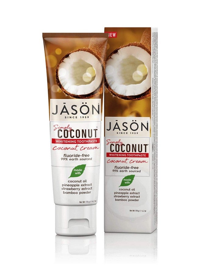 Jason Simply Coconut Whitening Toothpaste, Coconut Cream, 4.2 Ounce - Image 1