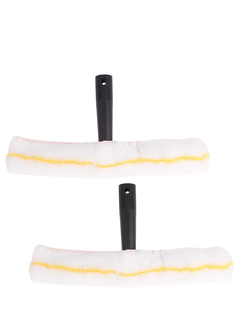 2Pcs Car Window Wiper, Bathroom Window Washer, Shower Window Squeegee and Microfiber Scrubber Shower Wiper, Scraper Cleaner, Multi-Purpose and Durable Window Washing Cleaning Tools Combo, - Image 4