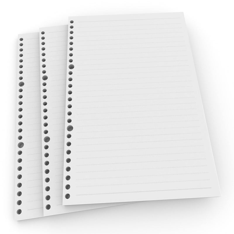 nctinystore 26-Hole Ring Binder Loose Leaf Paper, B5 Filler Paper Ruled (180 Sheets - 360 Pages, Ruled) - Image 1