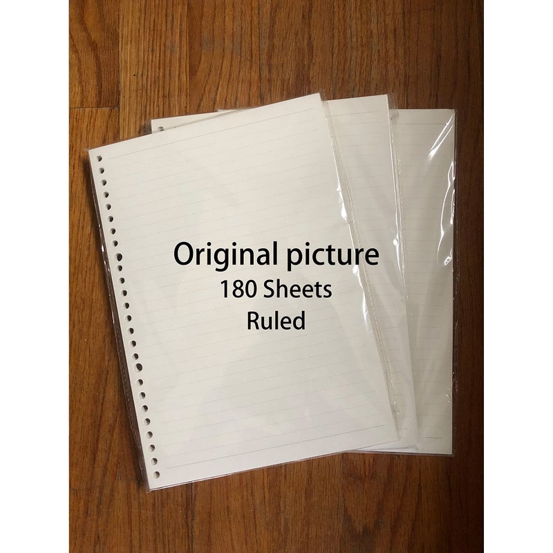 nctinystore 26-Hole Ring Binder Loose Leaf Paper, B5 Filler Paper Ruled (180 Sheets - 360 Pages, Ruled) - Image 4