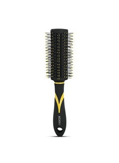 AGARO Breeze Round Hair Brush Black And Yellow  - Image 1