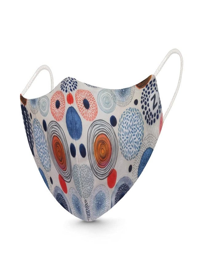 zebaya Digital Printed Fashion Mask for Ladies. 3 Layer of Protection (Pack of 5 Nos). Washable & Reusable Fabric. - Image 3