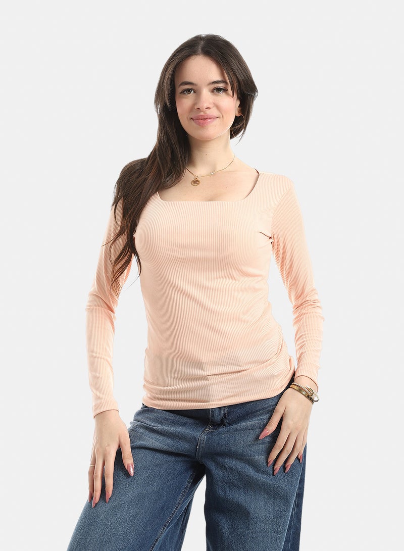 Andora Long Sleeves Ribbed Top - Simon - Image 1