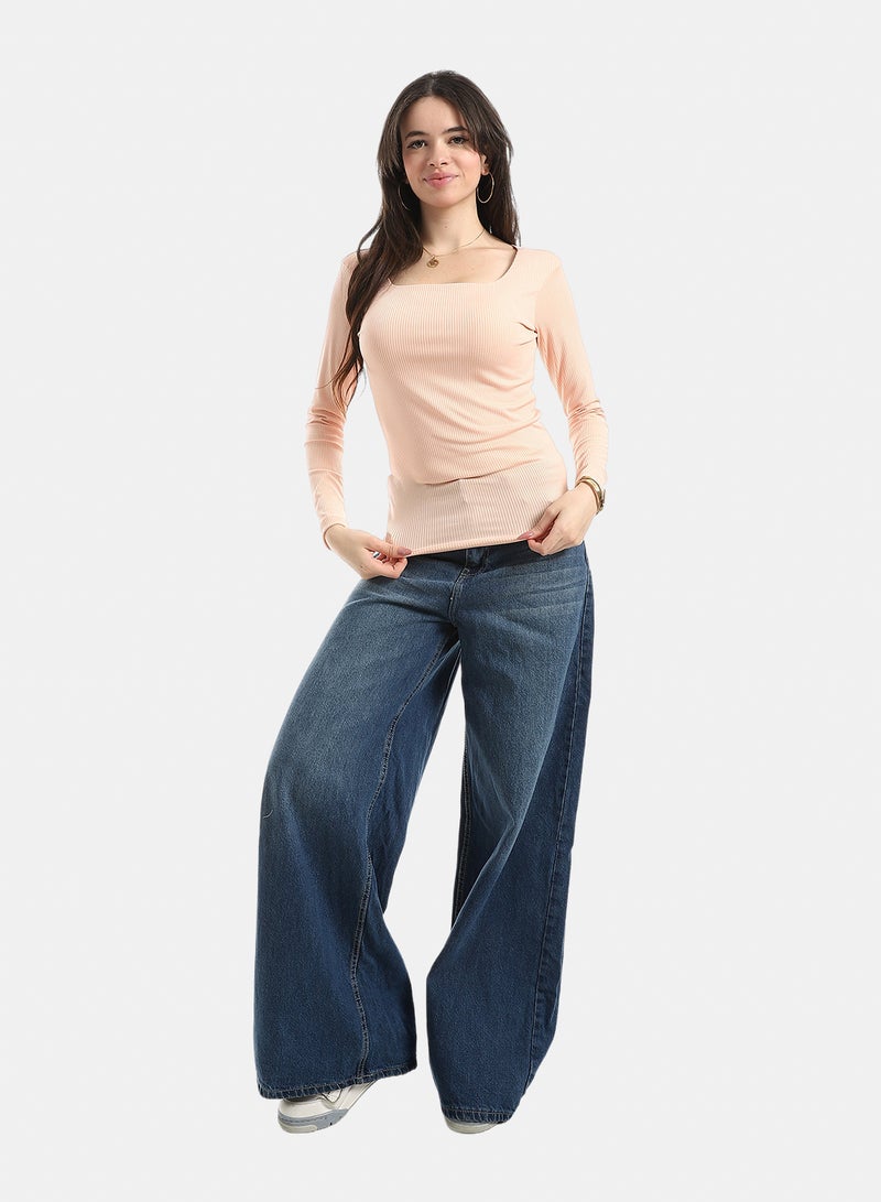 Andora Long Sleeves Ribbed Top - Simon - Image 2