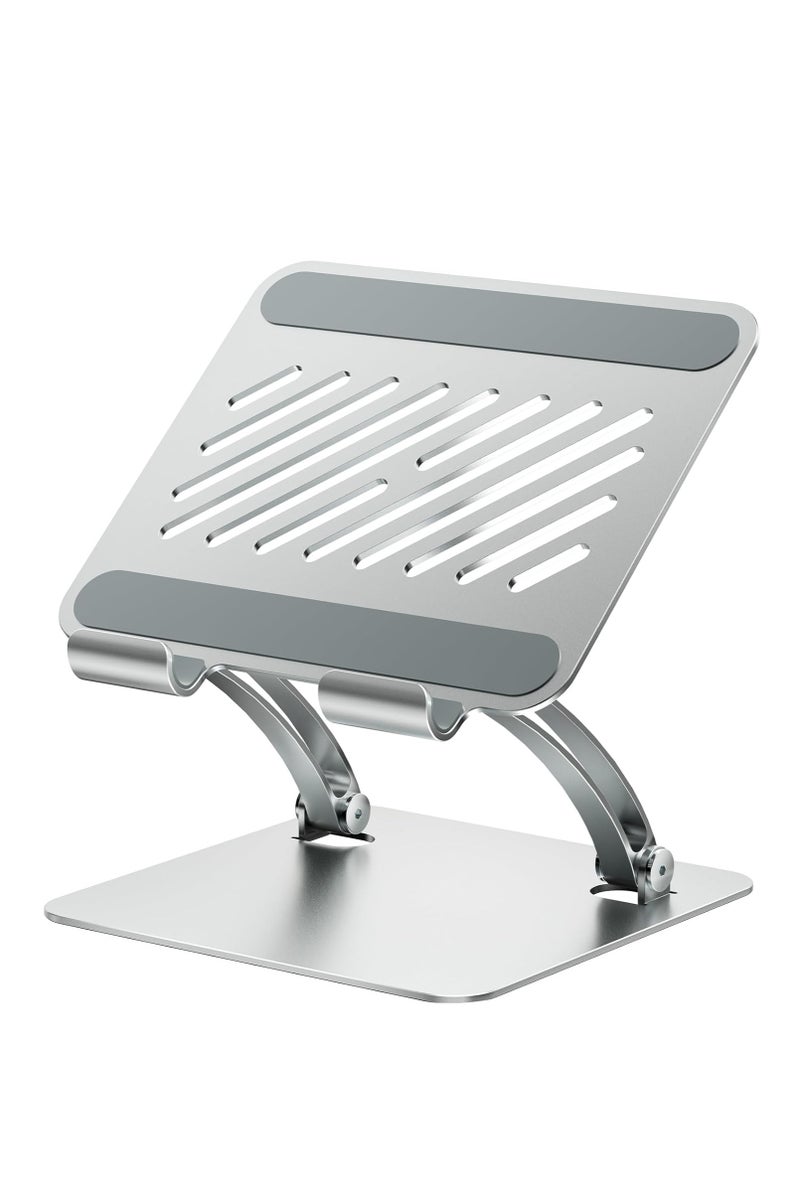 DURKU Tablet Holder Stand, Dual Rod Adjustable Aluminum Desktop Stand, Compatible with 4.7-16.5" iPads, Surface Tablets, Portable Monitors, Kindle & More (Silver) - Image 2