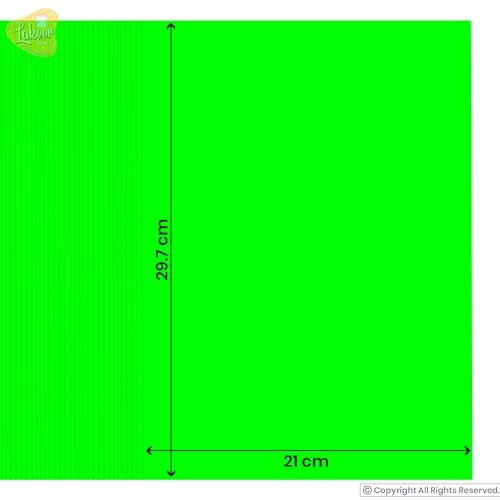 Lakeer A4 Bright Color Paper - Fluorescent Green Colour | 120 GSM-Premium Bright Colour Paper | Pack of 100 Sheets (29.7cm X 21cm) | Ideal for Art, Craft, Printing, etc - Image 4