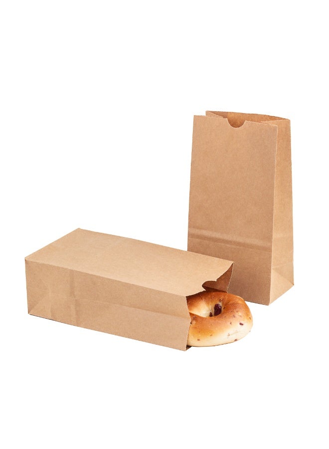 Restaurantware Bag Tek 4 LB Disposable Lunch Bags, 100 Sturdy Take Out Bags - Flat Bottom, Great For Restaurants, Cafes, And Bakeries, Brown Kraft Popcorn Bags,  - Image 1