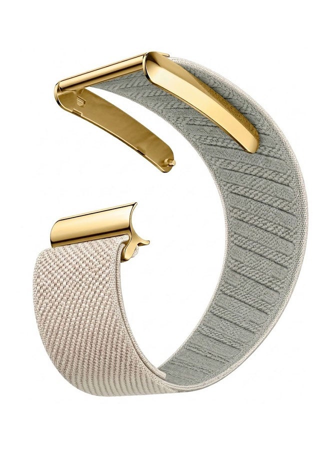 MARGOUN Whoop 5.0 Nylon Band, Adjustable Stretch Sport Band Replacement with Secure Quick-Clip Hardware, Breathable Athletic Wristband for Men and Women - Beige with Gold Holder Beige/Gold Holder - Image 3