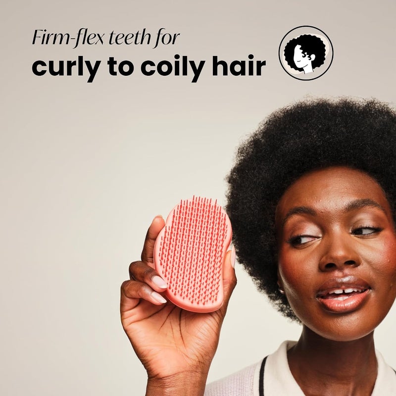 TANGLE TEEZER | The Thick & Curly Detangling Hairbrush | Strong Two-Tiered Teeth | Palm-Friendly | Suitable for Wet & Dry Hair |Get Frizz-Free, Super-Defined Curls | Terracotta - Image 3