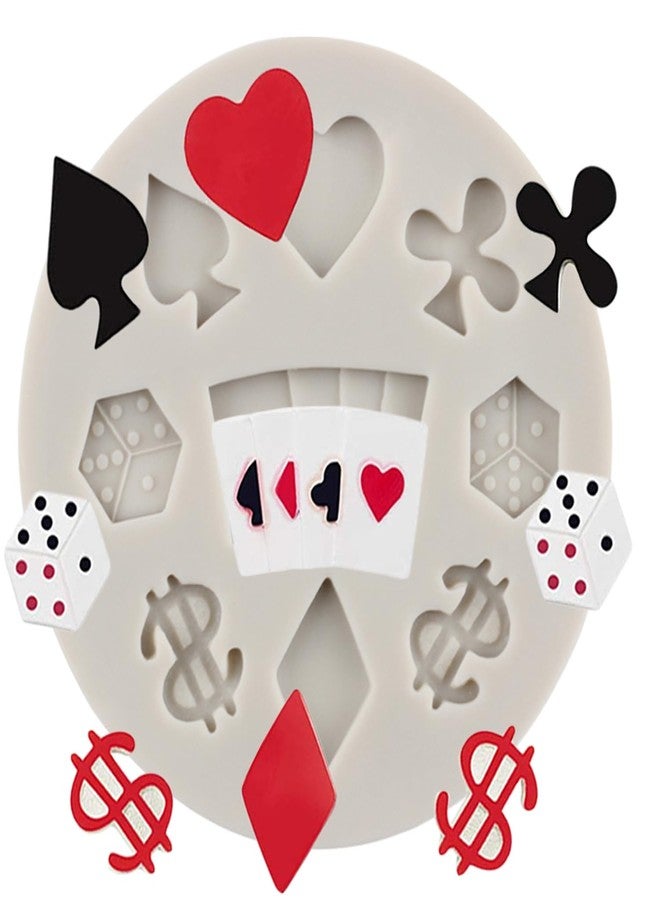 MINFEIDMS Poker Silicone Molds Playing Cards Hearts Diamonds Spades Clubs Fondant Chocolate Mold for Casino Themed Cake Decorating Cupcake Topper Candy Gum Paste Polymer Clay - Image 3