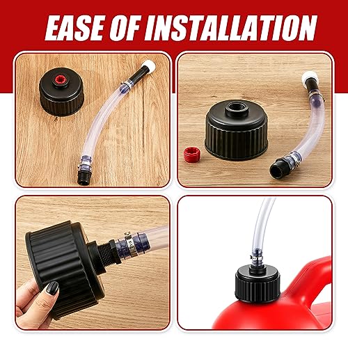 Fabbay غطاء خزان الوقود فاباي 4 قطع مع خراطيم بديلة بسعة 5 جالون (نمط كلاسيكي) - Image 4