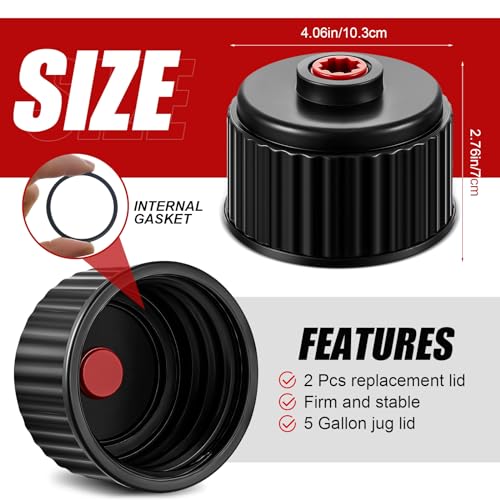 Fabbay غطاء خزان الوقود فاباي 4 قطع مع خراطيم بديلة بسعة 5 جالون (نمط كلاسيكي) - Image 2