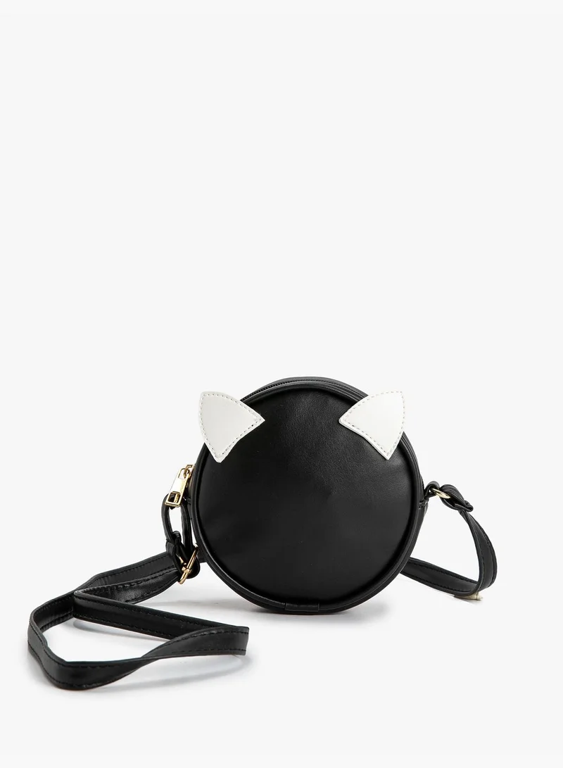 KOTON Mini Crossbody Bag Ear Applique Detail Zipper