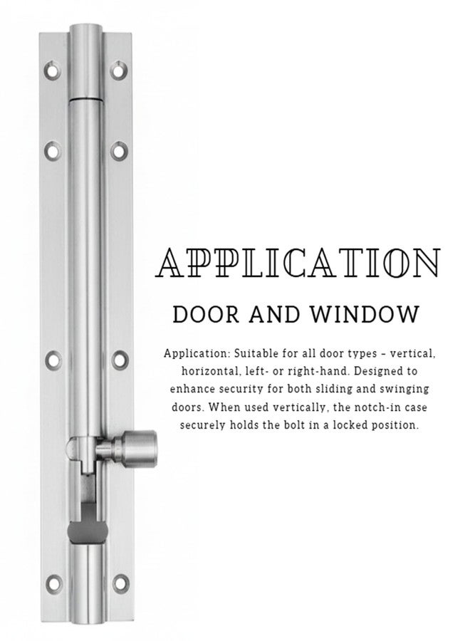 JAGGER JAG400 Stainless Steel Door Tower Bolt | Heavy Duty Tower Bolt for Doors and Window | Strong & Durable Door Latch | Rust Resistant Finish (Silver [ Pack of 2 ], 6" INCH) - Image 3