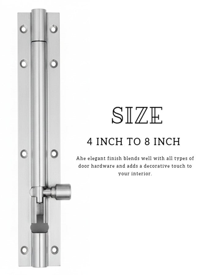 JAGGER JAG400 Stainless Steel Door Tower Bolt | Heavy Duty Tower Bolt for Doors and Window | Strong & Durable Door Latch | Rust Resistant Finish (Silver [ Pack of 2 ], 6" INCH) - Image 4