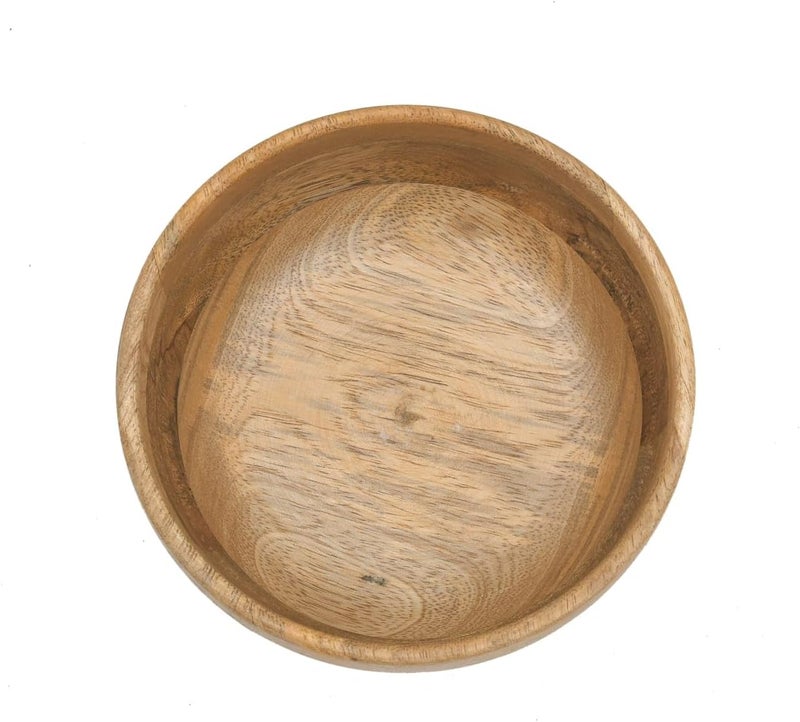 OGGN Natural Mango Wood Mixing & Serving Bowl, Handmade Wooden Salad Bowls, Antique Soup Serve Ware, Elegant Multipurpose Bowl for Salads, Soups, Snacks - Medium (6 Inch) - Image 3