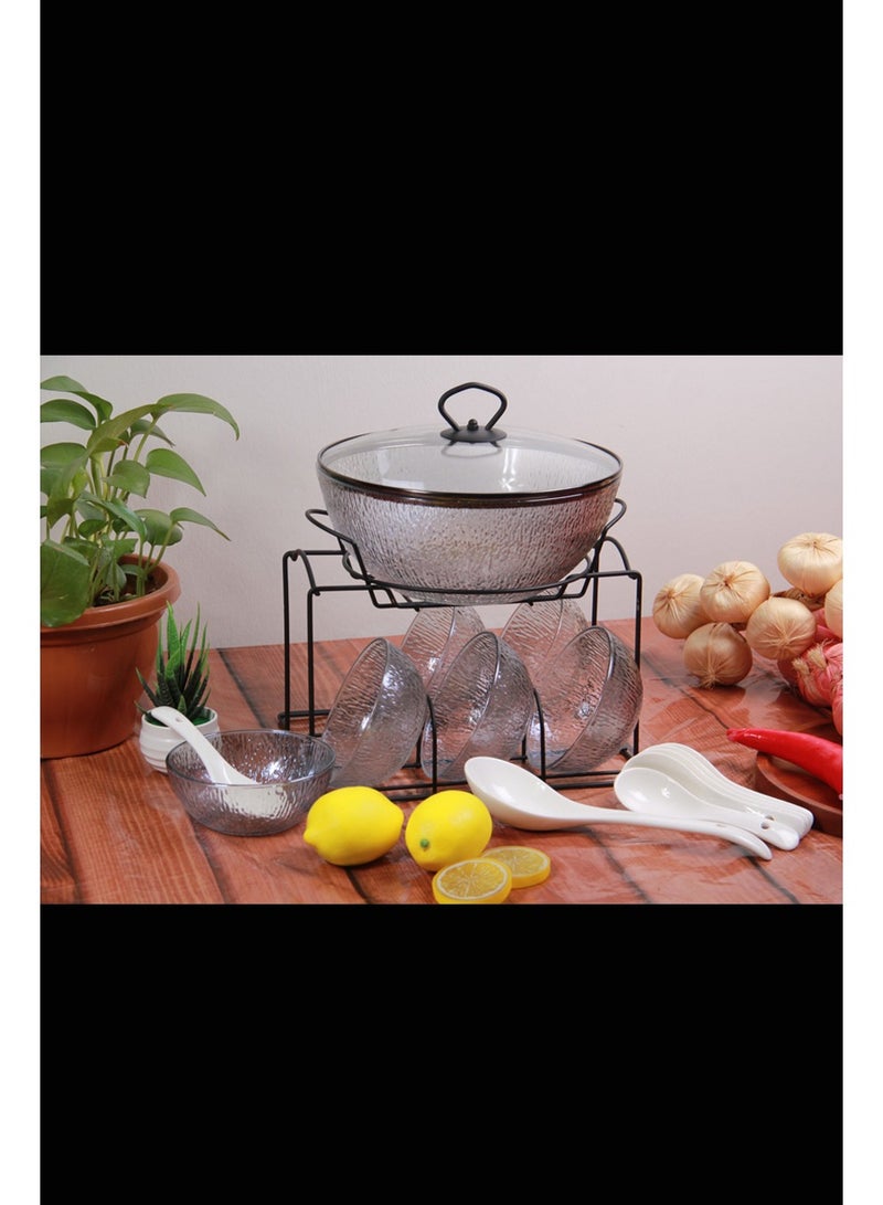 Soup bowl set with bowls and serving bowls - Image 1