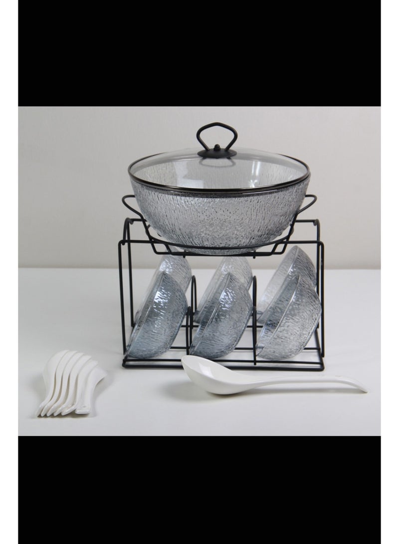 Soup bowl set with bowls and serving bowls - Image 2