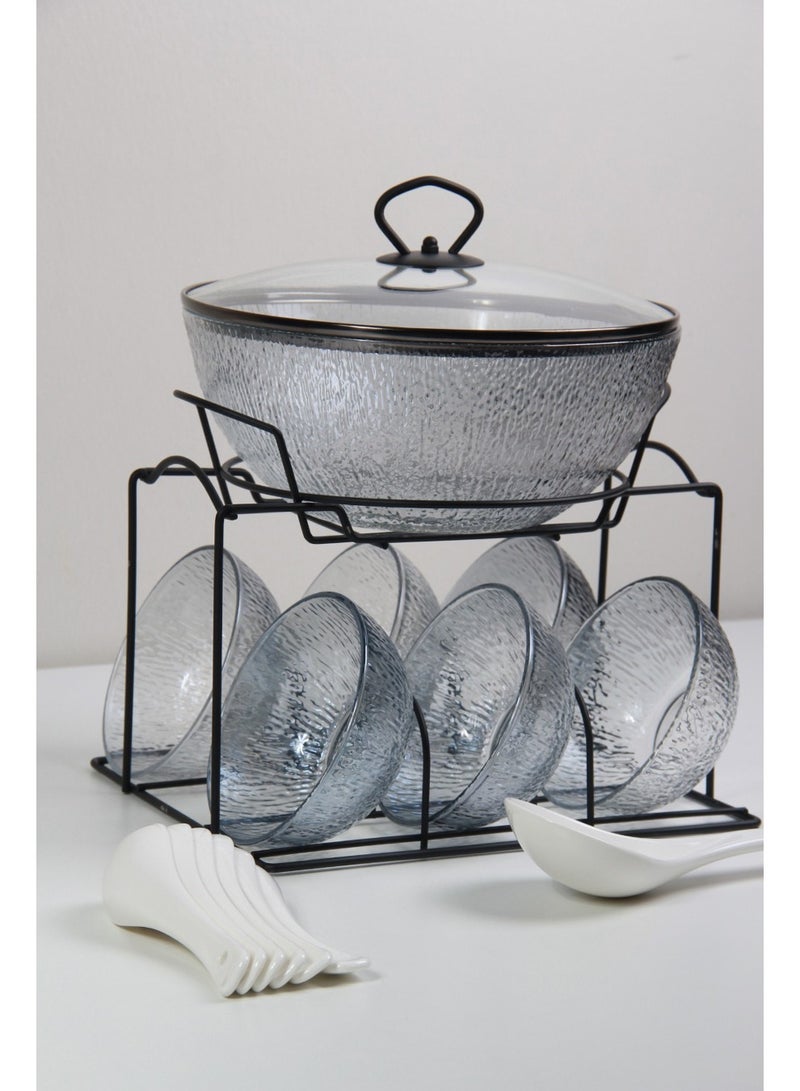 Soup bowl set with bowls and serving bowls - Image 3