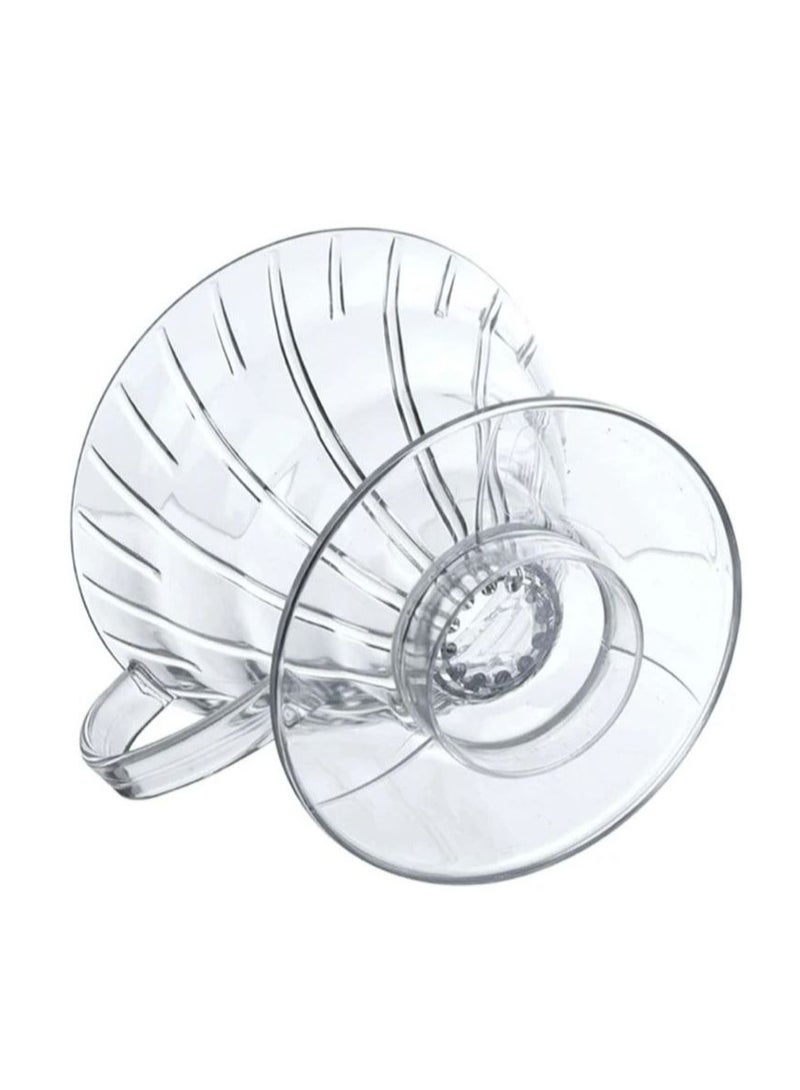V60 drip coffee machine package consisting of acrylic funnel, glass server and coffee filter - Image 2