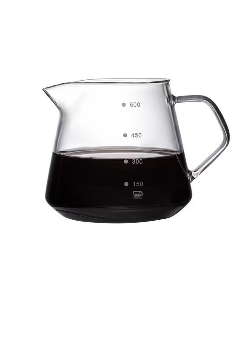 V60 drip coffee machine package consisting of acrylic funnel, glass server and coffee filter - Image 4