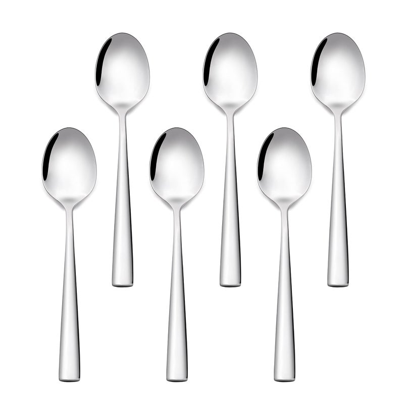 Otto Koning  Leipzig Stainless Steel Teaspoons Tea Spoons with Mirror Polished Finish Coffee Spoons with Modern and Elegant Design 6 Pieces