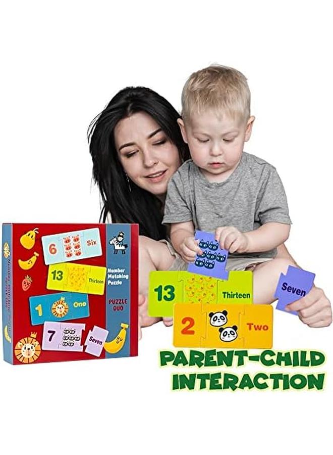 يو كيه آر لغز مطابقة الأرقام الثنائي، لغز مطابقة تعليمي للأطفال لتعلم الأرقام - Image 3