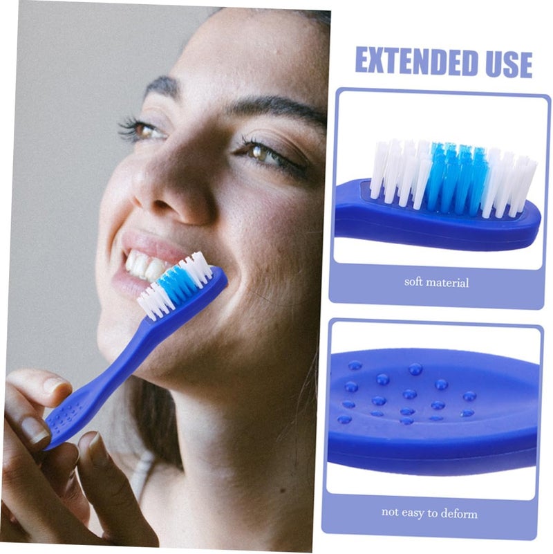 SECFOU 20pcs Security Toothbrush Short Handle Thumbprint Denture Brush Bulk Pack Soft Bristles for Correctional Facilities Travel - Image 3
