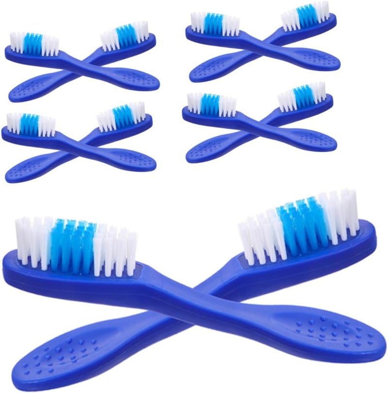 SECFOU 20pcs Security Toothbrush Short Handle Thumbprint Denture Brush Bulk Pack Soft Bristles for Correctional Facilities Travel - Image 1
