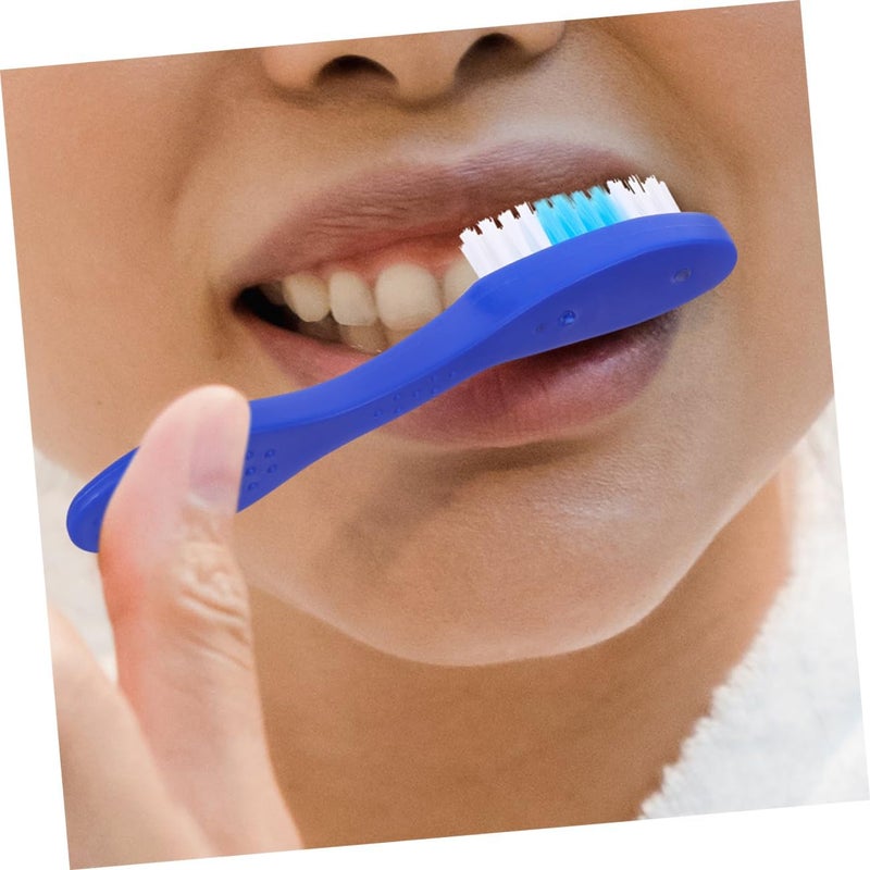 SECFOU 20pcs Security Toothbrush Short Handle Thumbprint Denture Brush Bulk Pack Soft Bristles for Correctional Facilities Travel - Image 4