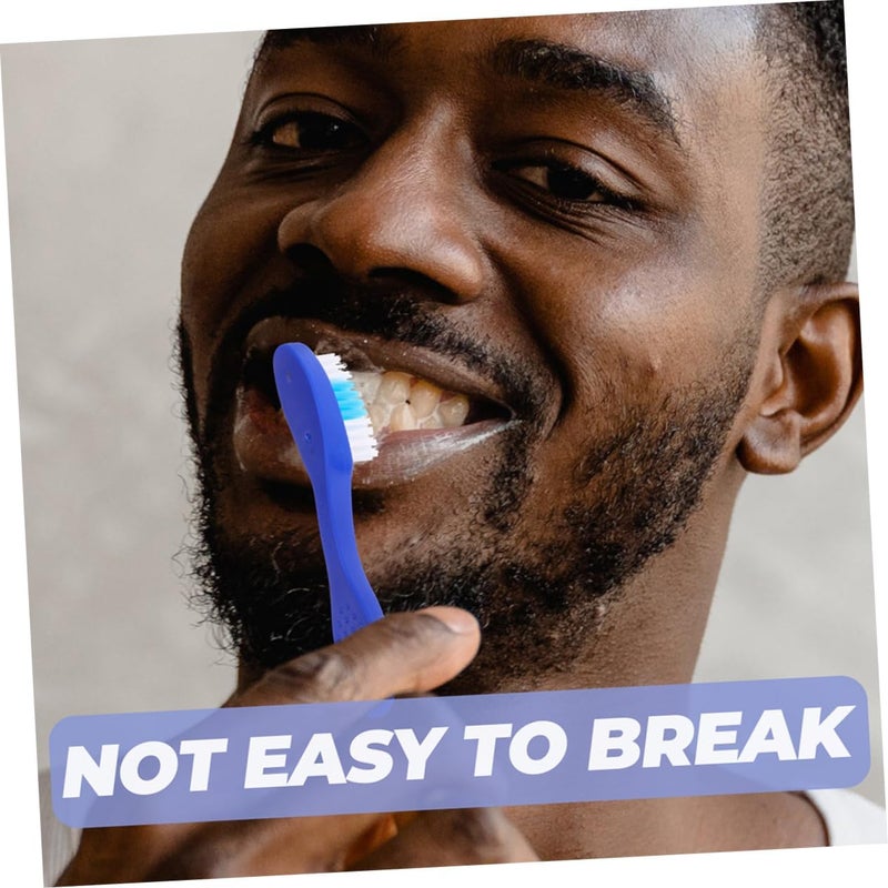 SECFOU 20pcs Security Toothbrush Short Handle Thumbprint Denture Brush Bulk Pack Soft Bristles for Correctional Facilities Travel - Image 5