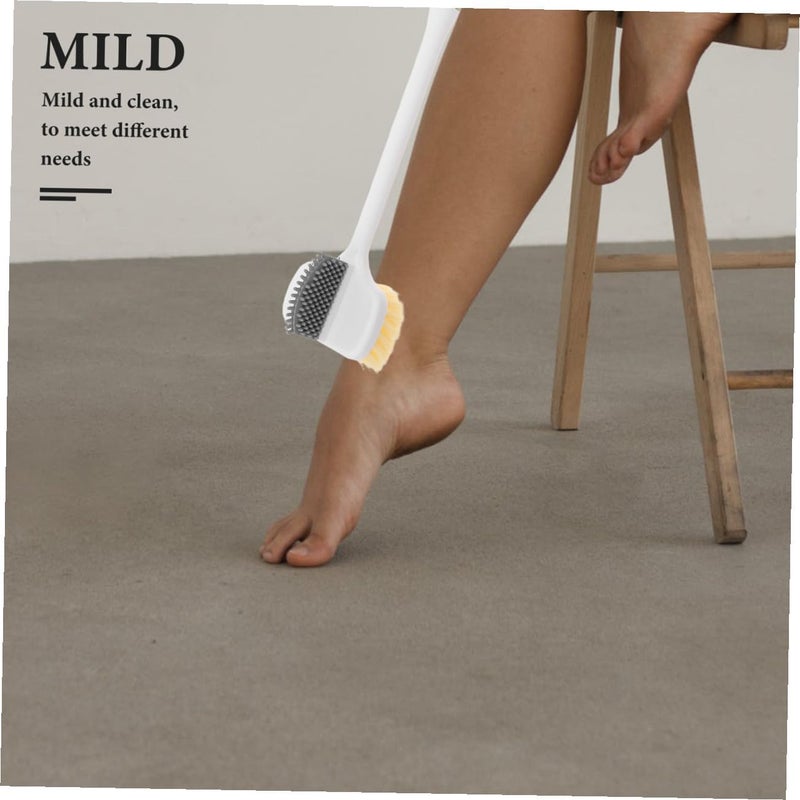 Long Handle Foot Scrubber Bath Brush with Soft Double-Sided Bristles Exfoliating Shower Brush for Feet Skin Care Suitable for Seniors Men and Women - Image 5