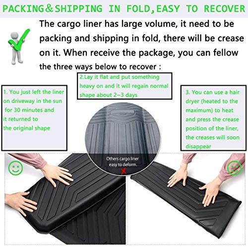 Aiqiying Cherokee Cargo Liners - All-Weather Protection Rear Cargo Trunk Tray Floor Mats Compatible with 2019 2020 2021 2022 2023 Jeep Cherokee, 3D Modeling Waterproof Durable TPO Accessories Custom-Fit - Image 4