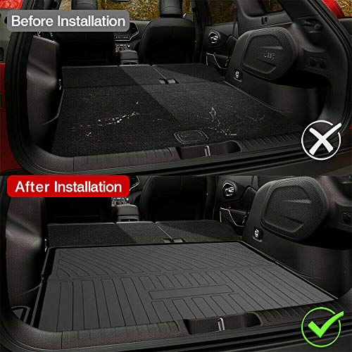 Aiqiying Cherokee Cargo Liners - All-Weather Protection Rear Cargo Trunk Tray Floor Mats Compatible with 2019 2020 2021 2022 2023 Jeep Cherokee, 3D Modeling Waterproof Durable TPO Accessories Custom-Fit - Image 3