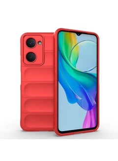 For vivo T3 Lite 5G India / Y28s Global Magic Shield TPU + Flannel Phone Case(Red)