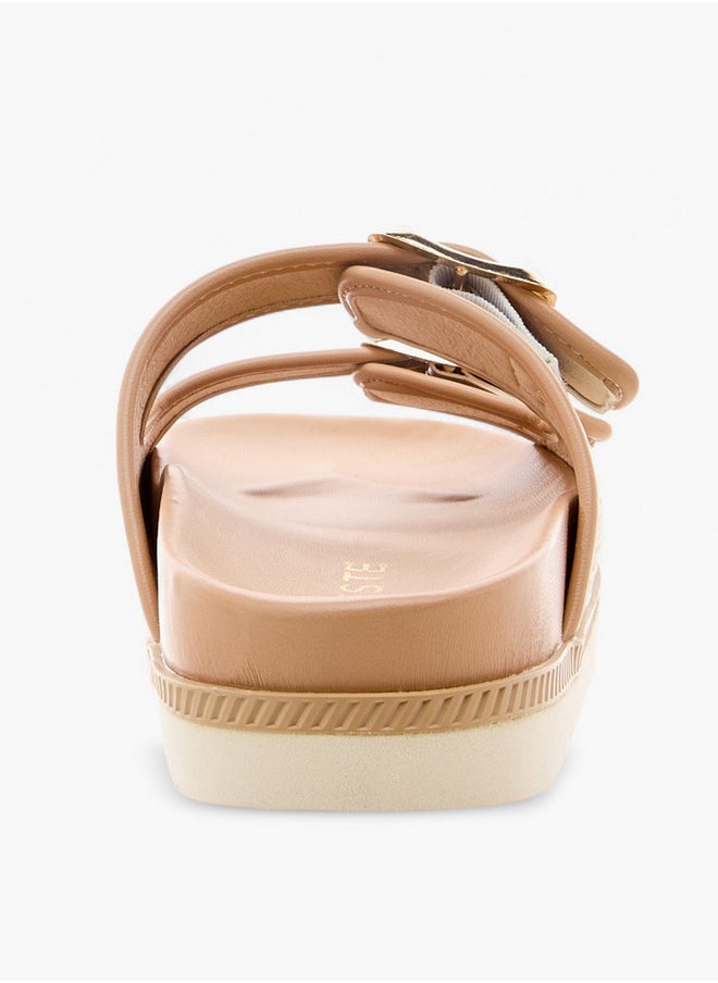 Celeste Women's Buckle Accent Slip-On Sandals  - Image 4