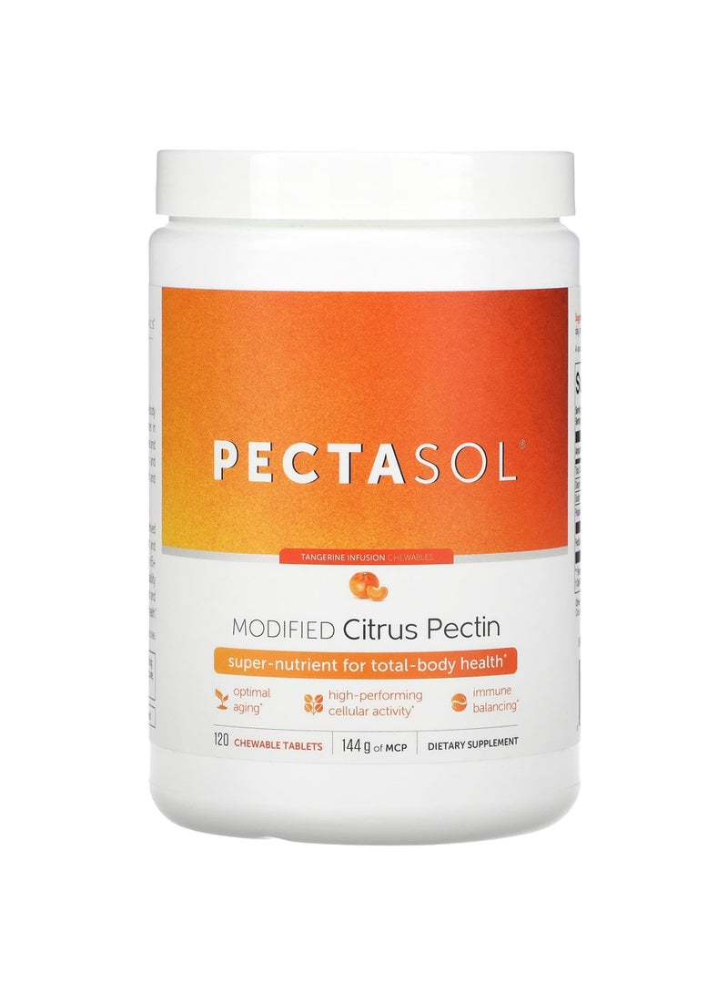 PectaSol® Modified Citrus Pectin, Tangerine Infusion, 120 Chewable Tablets