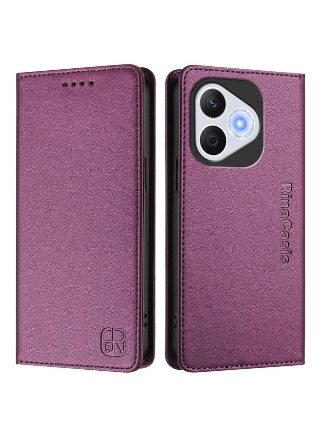 S-TOP Case For Honor 400 Lite RC01 Dual-Folded Magnetic Suction RFID Leather Phone Case - Image 2