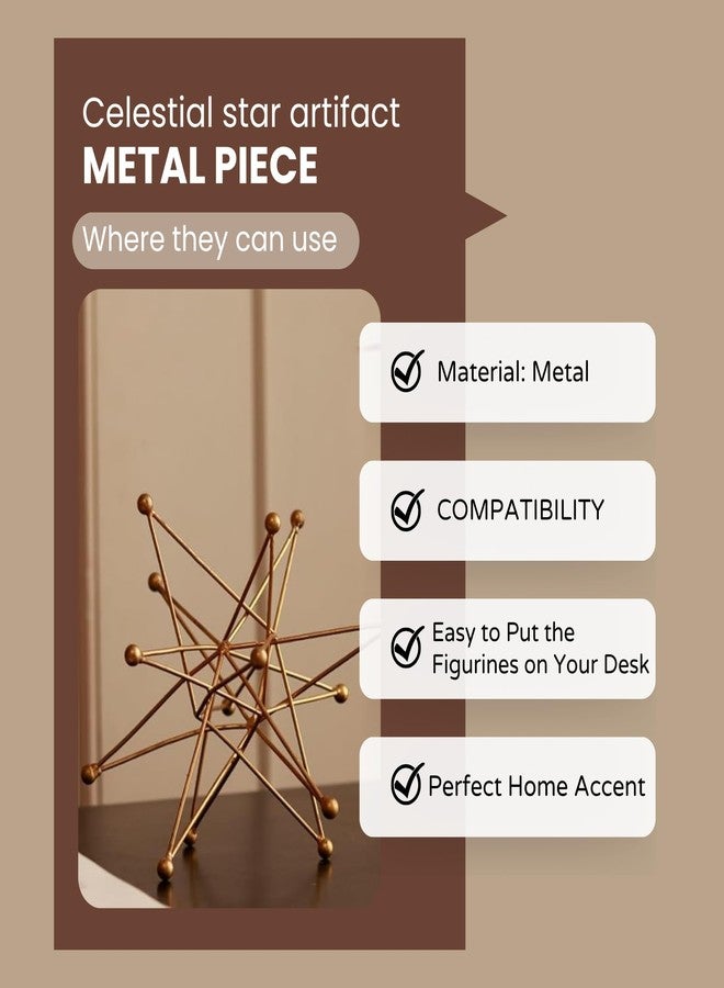 CLOUD INDIA Luxury Metal Golden Star Artifacts Showpiece Unique Design Showpiece Collectible Item for Home Decoration - Image 5