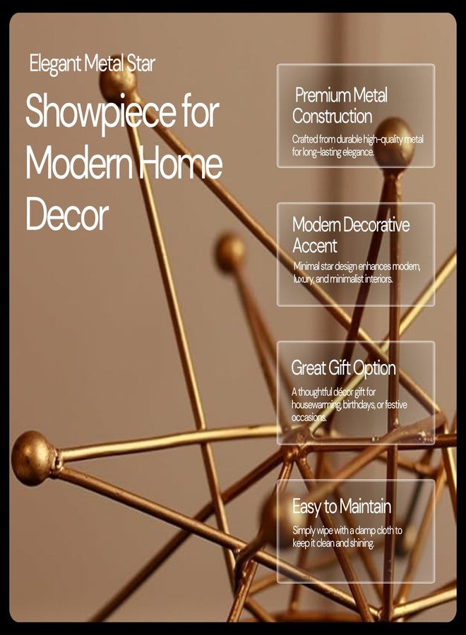 CLOUD INDIA Luxury Metal Golden Star Artifacts Showpiece Unique Design Showpiece Collectible Item for Home Decoration - Image 4