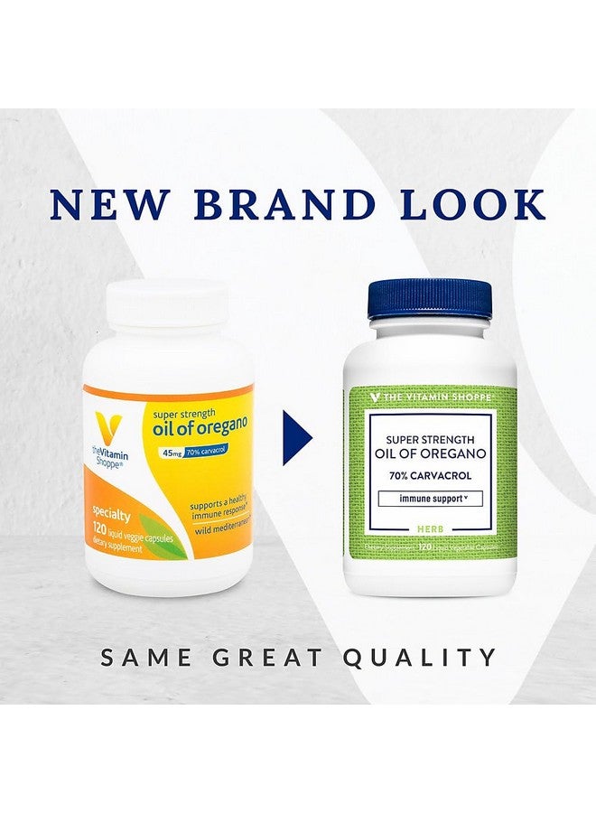 The Vitamin Shoppe Super Strength Oil of Oregano 45MG (70% Carvacrol), Wild Mediterranean Oregano Oil That Supports A Healthy Immune Response (120 Veggie Capsules) - Image 3