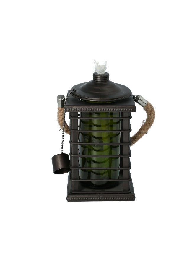 Patio Essentials Insect Repellent Essentials Citronella Caged Table Top Torch Black 410.9 x 10.9 x 21.9 cm 31209 - Image 1
