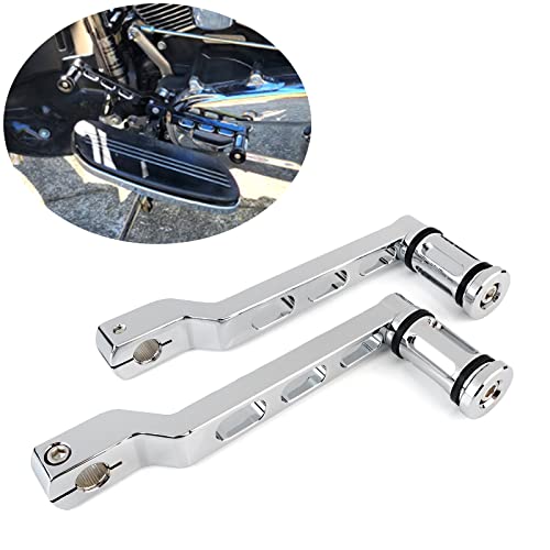 Donpida Motorcycle Heel Toe Gear Shift Lever Gear Pedals Shift Arms Compatible with Harley FL Softail Touring Electra Glide Road King Road FLHX Street Tri Trikes Shifter Levers Chrome - Image 1
