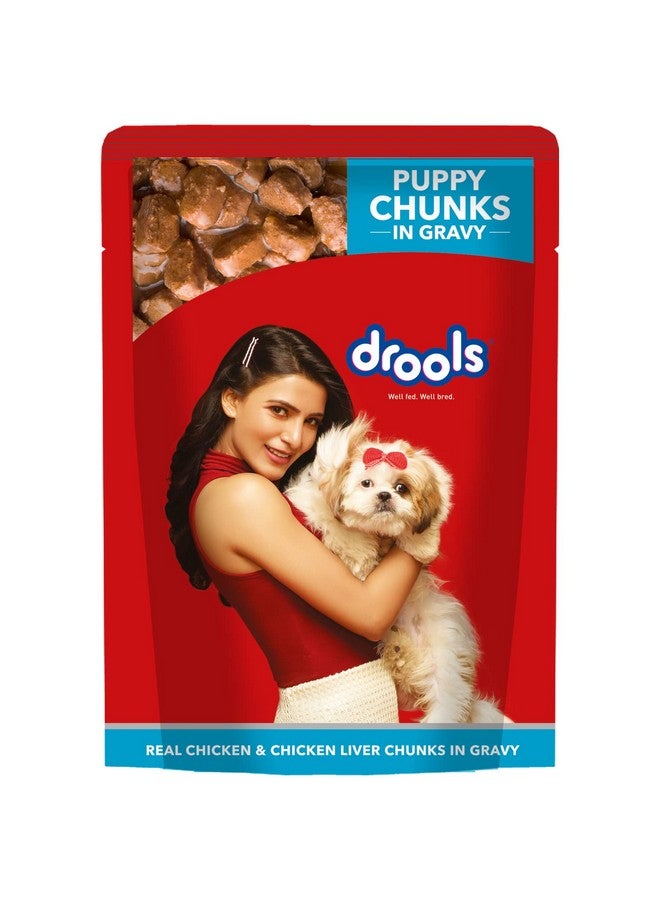 Drools Puppy Wet Dog Food, Real Chicken and Chicken Liver Chunks in Gravy, 3.6Kg (150g X 24) Pack of 24 - Image 3