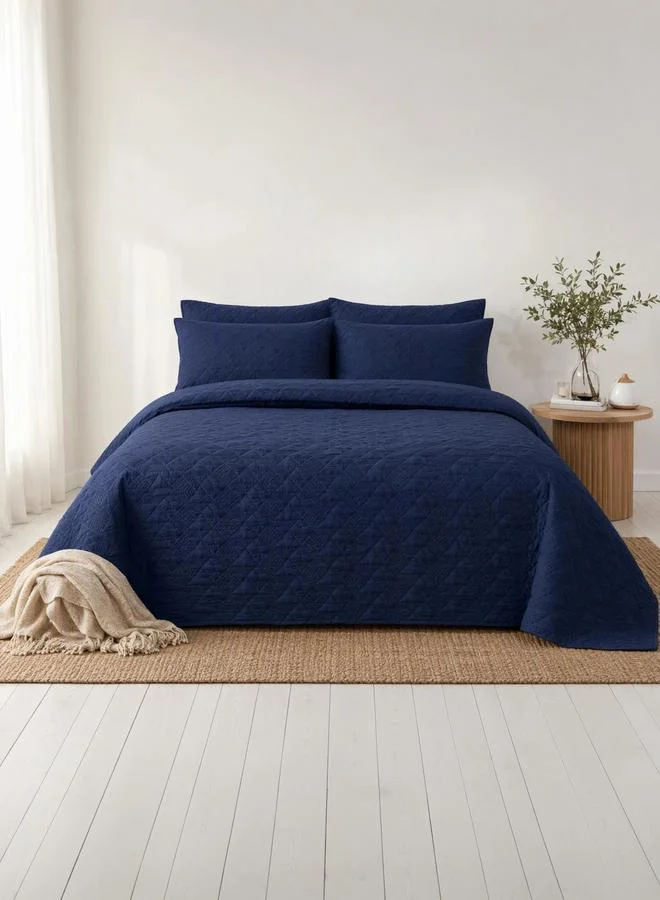Styli 3-Piece Solid Ultrasonic Flat Bedsheet 90X100 With Pillow Covers 20X30 Inches