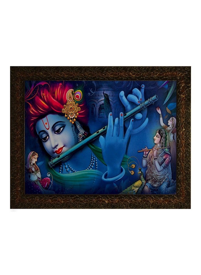 Indianara RADHA KRISHNA Painting -Synthetic Wood, 27x30.5x1cm, Multicolour - Image 1